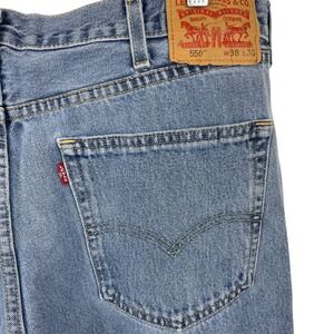 Levis 550 Mens Relaxed Fit Tapered Leg Jeans Medium Wash Blue 38x30 00550-0216